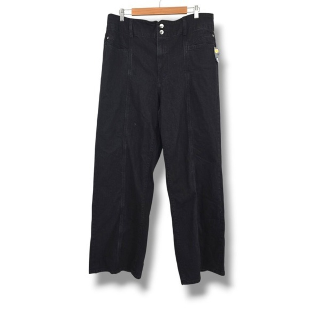 New Universal Thread High Rise Wide Leg Black Jeans‎ Womens Size 17R